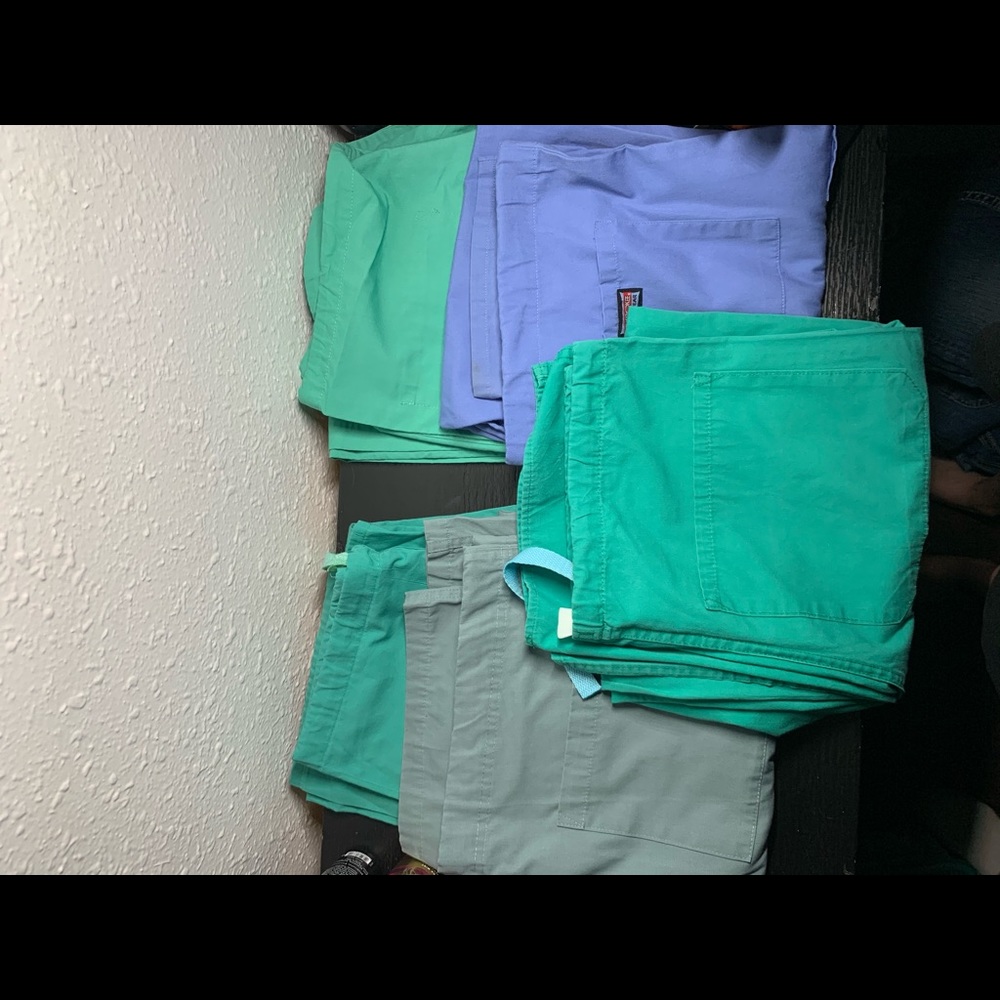 scrub tops and scrub bottoms!